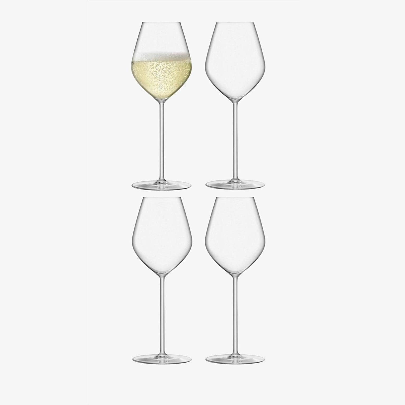 LSA International Borough Tulip Champagne Glasses 285ml, Set of 4