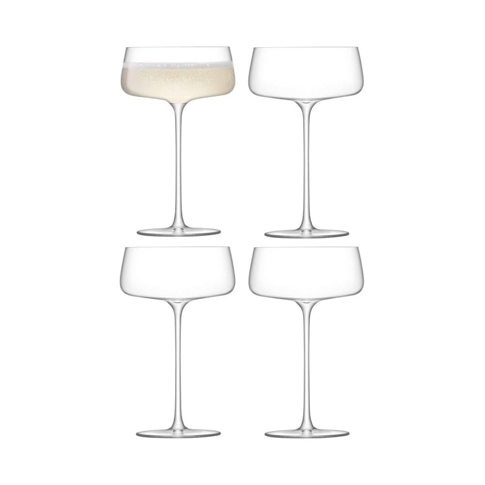 LSA International Metropolitan Champagne Saucers 300ml, Set of 4