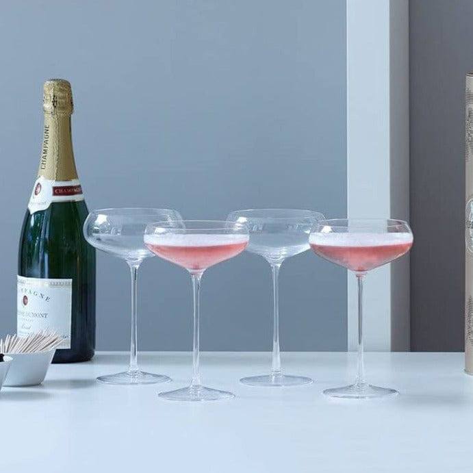 LSA International Wine Collection Champagne Saucers 300ml, Set of 4