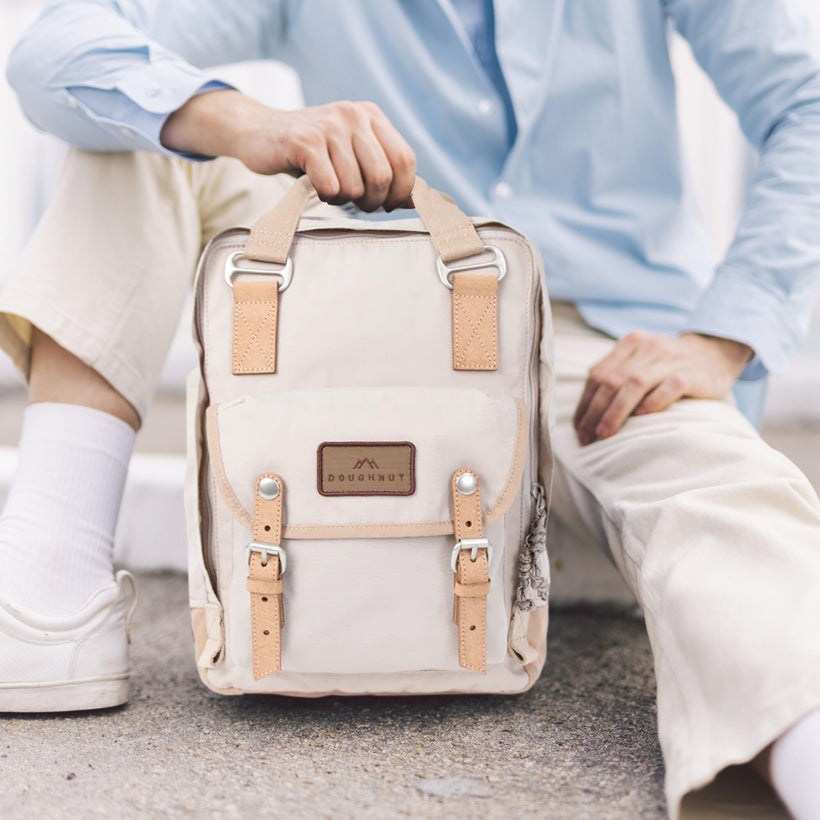 Macaroon Happy Camper Series Backpack - Ivory