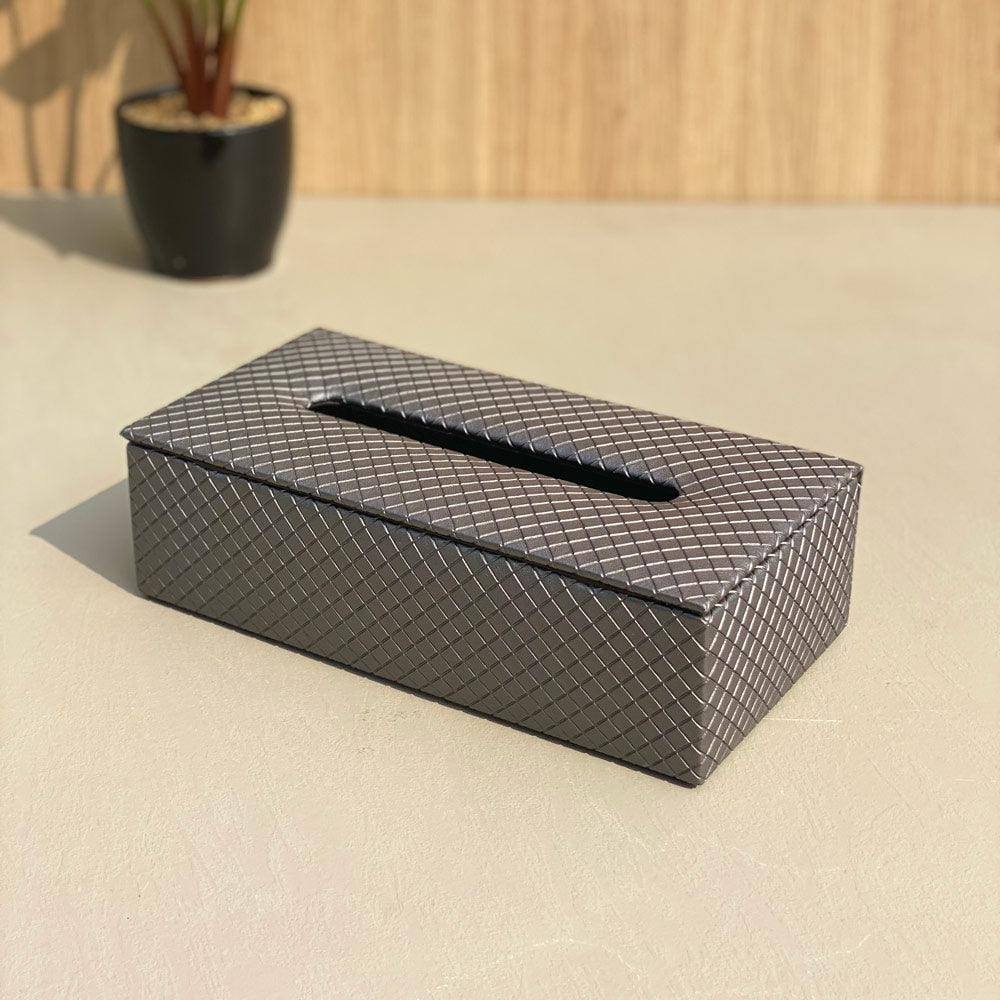 Mason Home Braided Tissue Box - Ash Grey