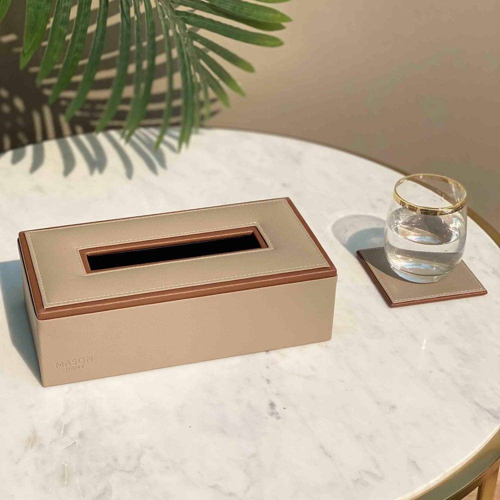 Mason Home Naples Tissue Box - Taupe