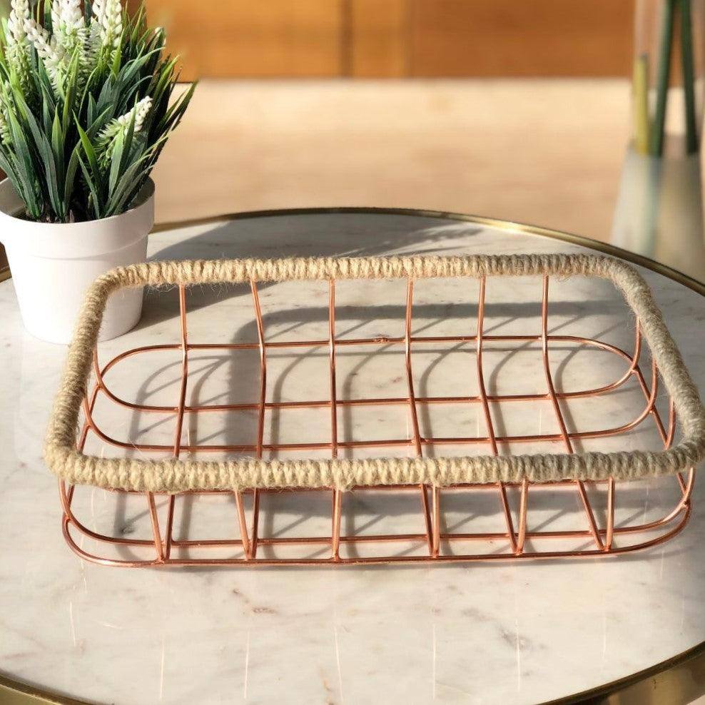 Mason Home Sochi Storage Basket - Rose Gold