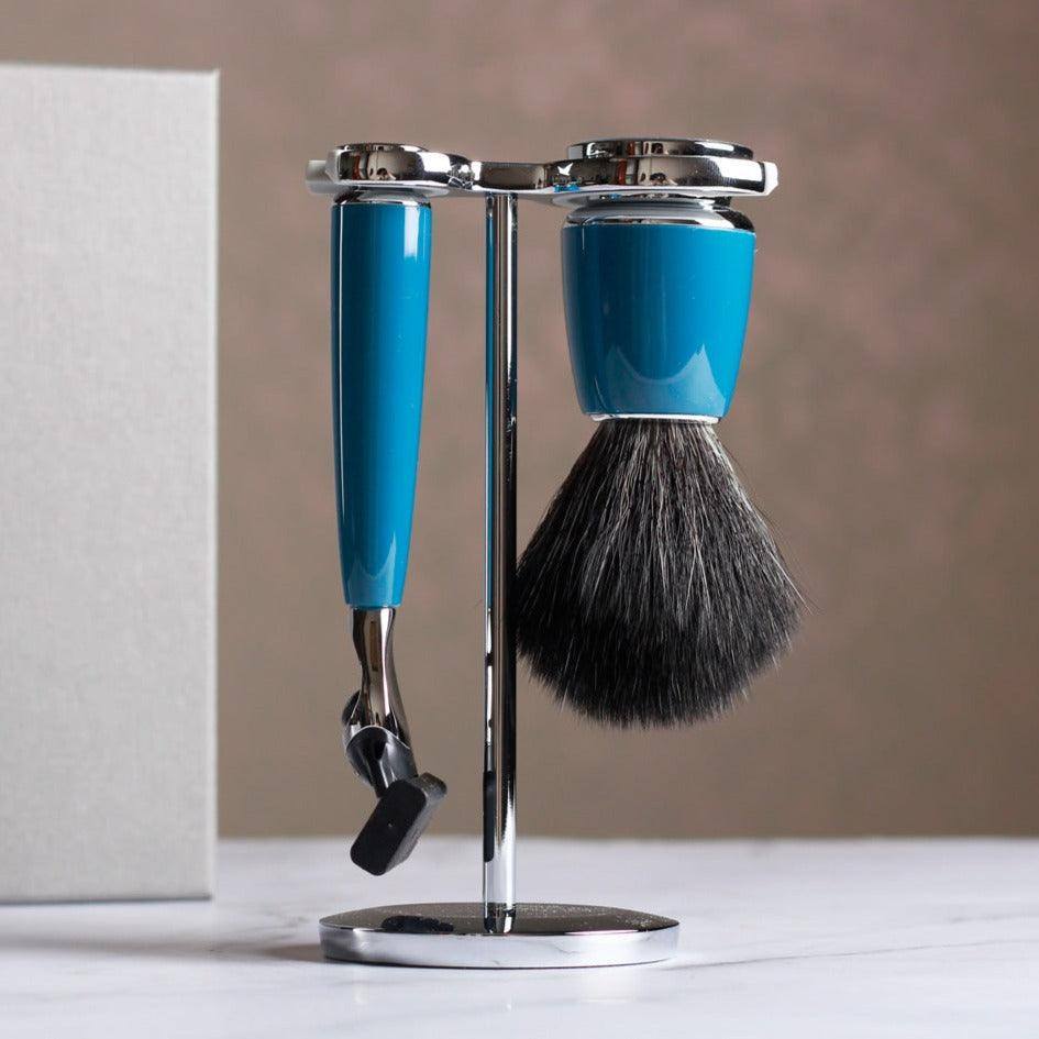 Muhle Germany Rytmo Fusion Shave Set - Petrol Blue