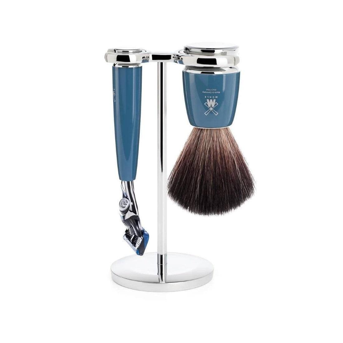 Muhle Germany Rytmo Fusion Shave Set - Petrol Blue