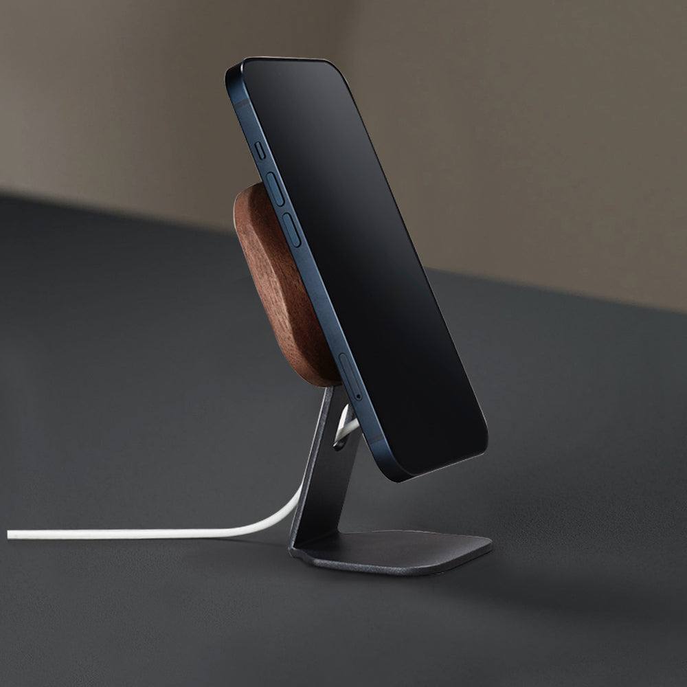 NOOE Monocle Magsafe Mobile Stand - Walnut