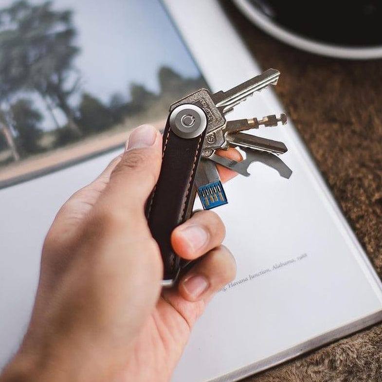 Orbitkey Leather Key Organiser - Espresso