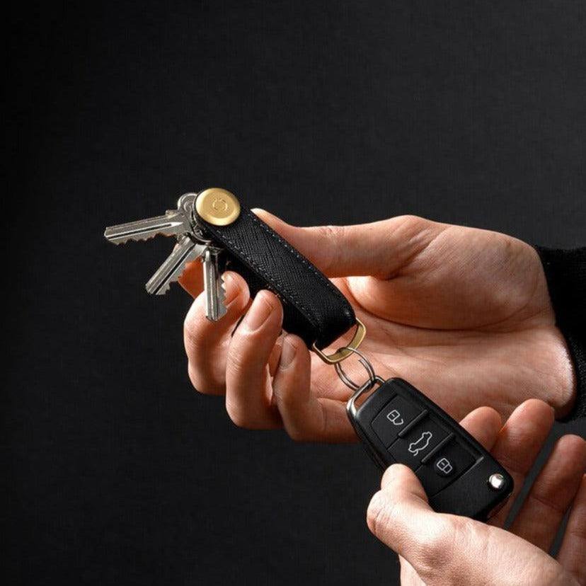 Orbitkey Saffiano Key Organiser - Liquorice Black