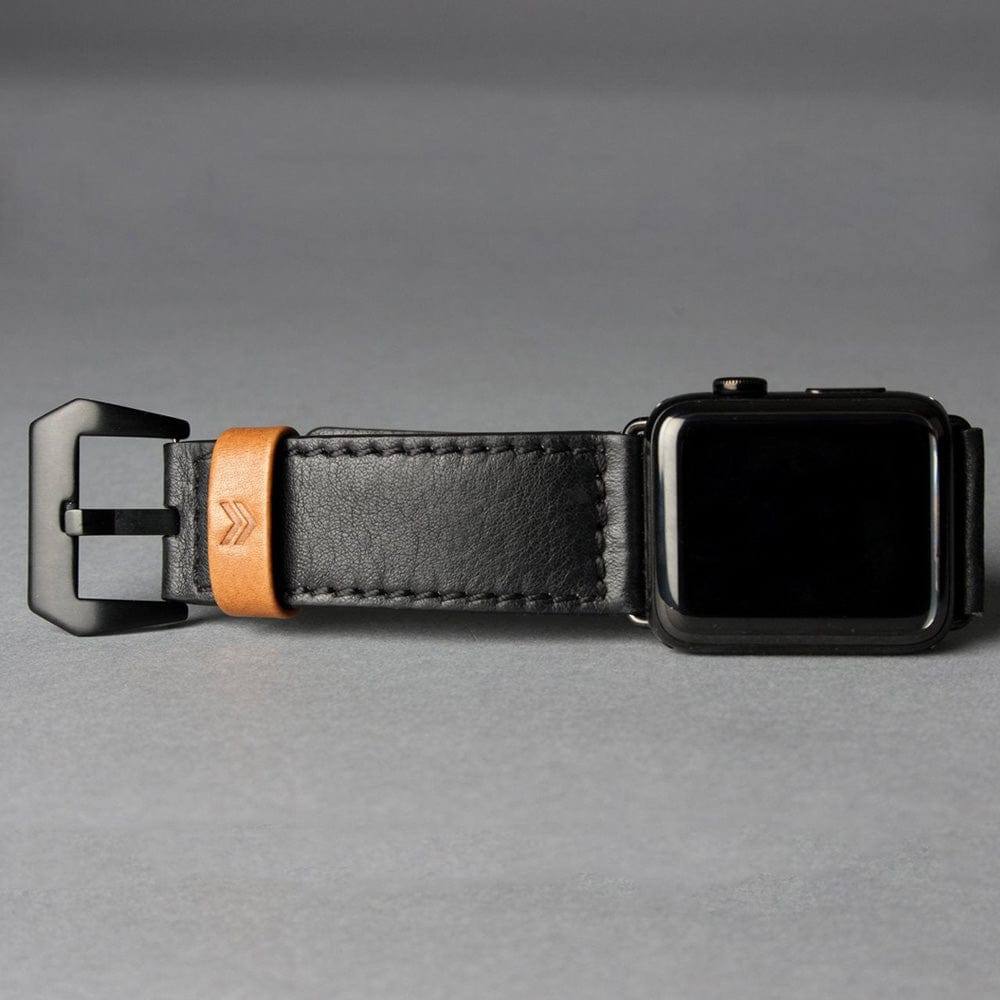 Outback Leather Strap for Apple Watch 44mm - Black