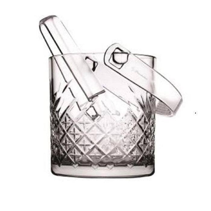 Pasabahce Timeless Ice Bucket with Tongs 1000ml