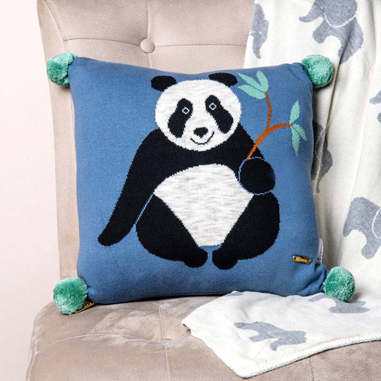 Pomme Knitted Cushion Cover - Panda