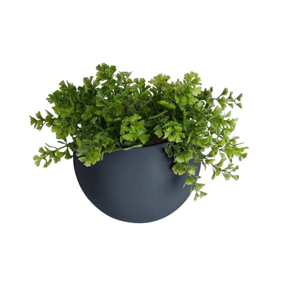 Present Time Ceramic Round Wall Planter - Night Blue