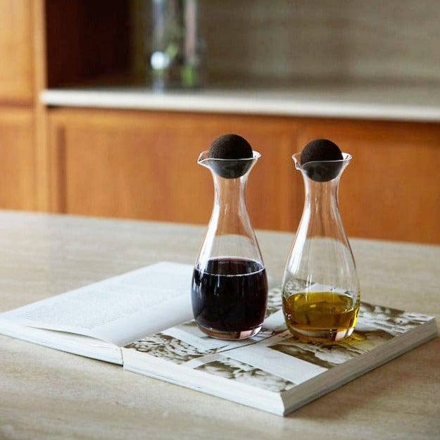 Sagaform Sweden Nature Oil & Vinegar Set With Cork Stoppers