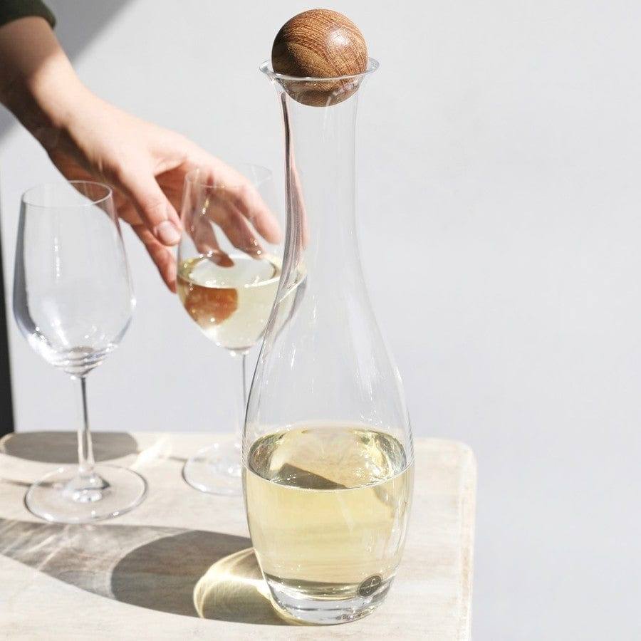 Sagaform Sweden Nature White Wine Carafe with Oak Stopper 1000ml