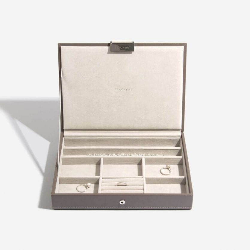 Stackers London Jewellery Box with Lid Medium - Mink