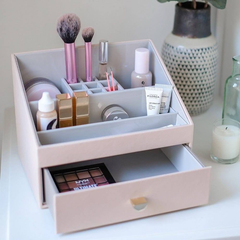 Stackers London Makeup Organiser with Drawer - Blush Pink