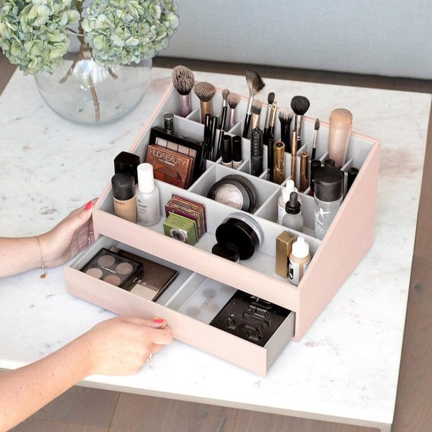 Stackers London Makeup Organiser with Drawer Large - Blush Pink