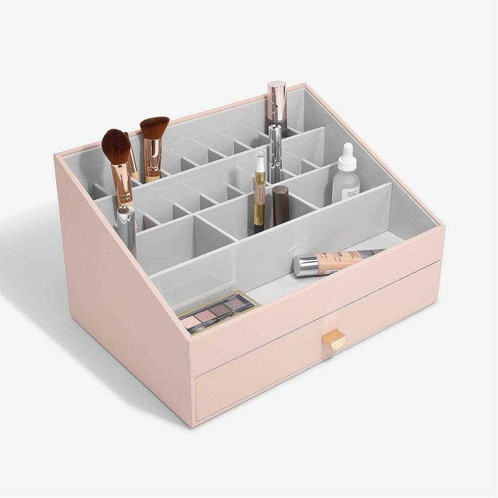 Stackers London Makeup Organiser with Drawer Large - Blush Pink