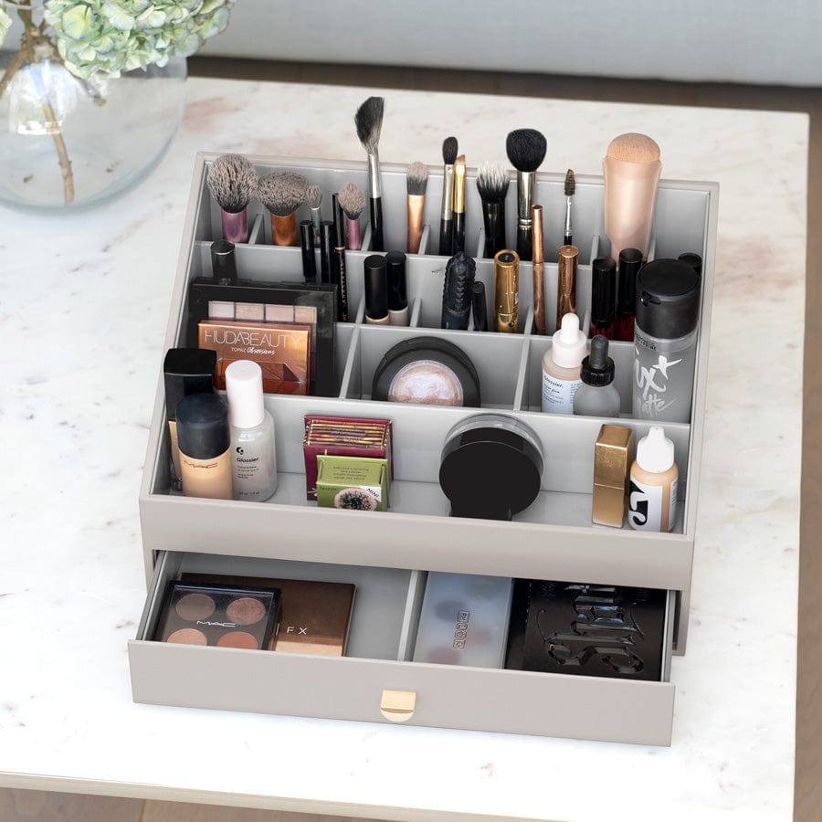 Stackers London Makeup Organiser with Drawer Large - Taupe