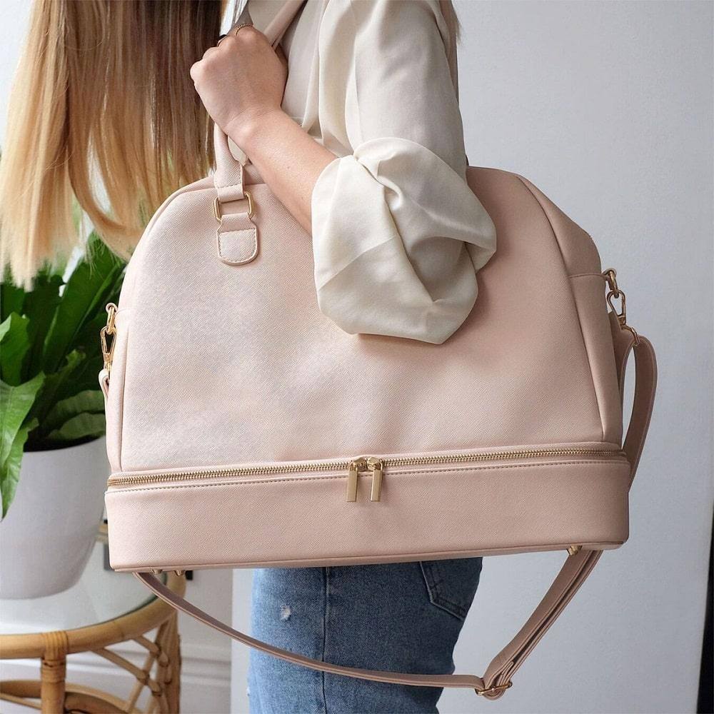 Stackers London Travel Handbag Large - Blush Pink