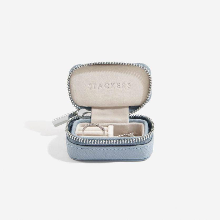 Stackers London Travel Jewellery Pouch Small - Dusky Blue