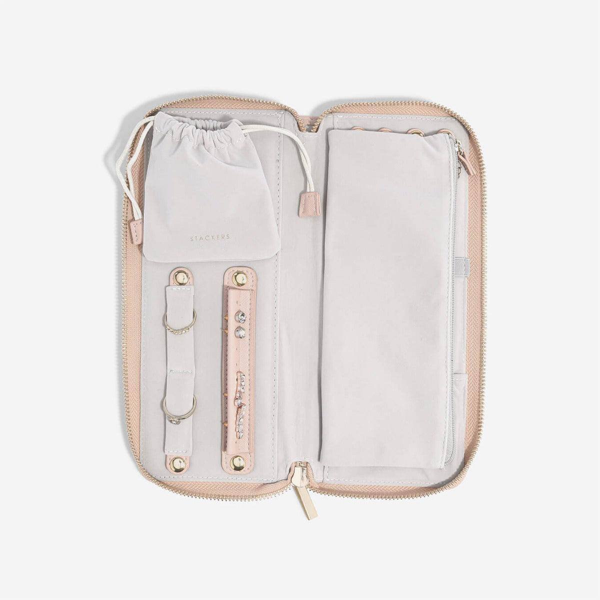 Stackers London Travel Jewellery Roll Medium - Blush Pink