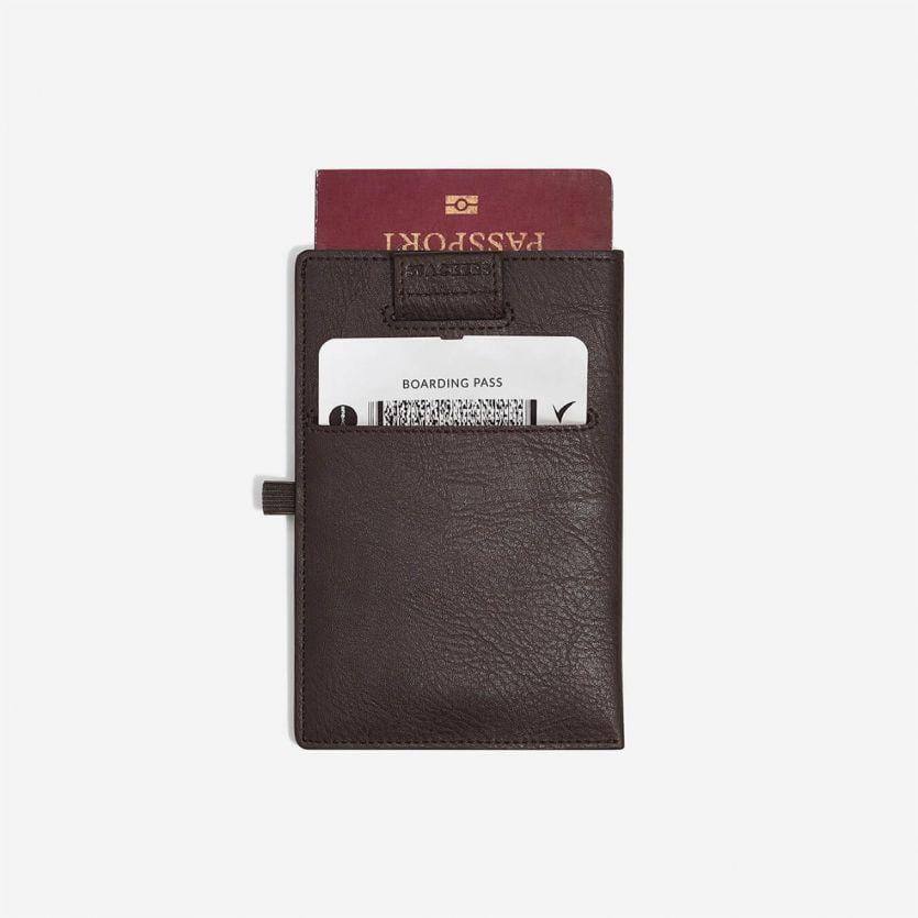 Stackers London Travel Passport Sleeve - Brown