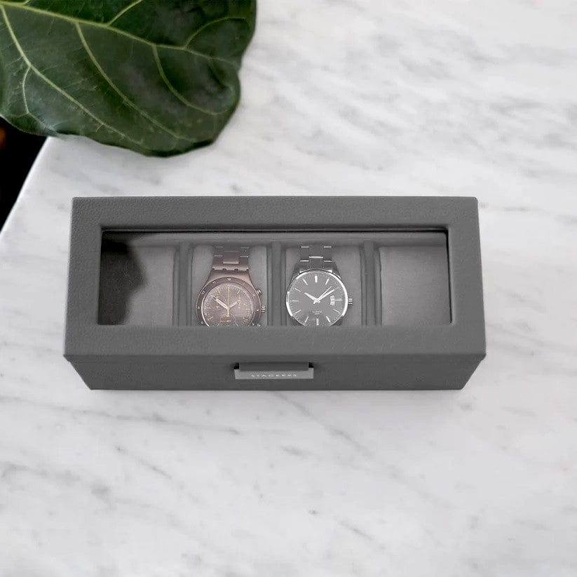 Stackers London Watch Box 4-piece - Slate Grey