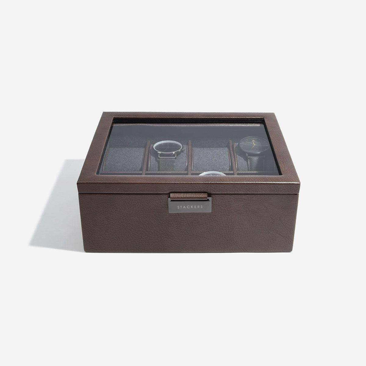 Stackers London Watch Box 8-Piece - Brown