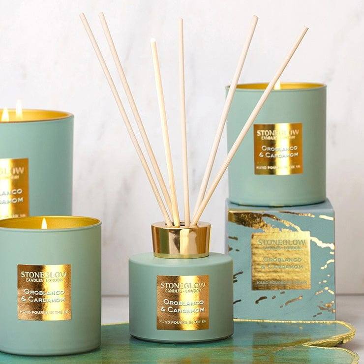 Stoneglow London Luna Reed Diffuser - Oroblanco and Cardamon