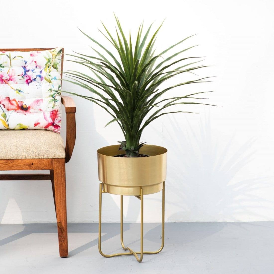 The Decor Remedy Indoor Metal Planter - Champagne Gold