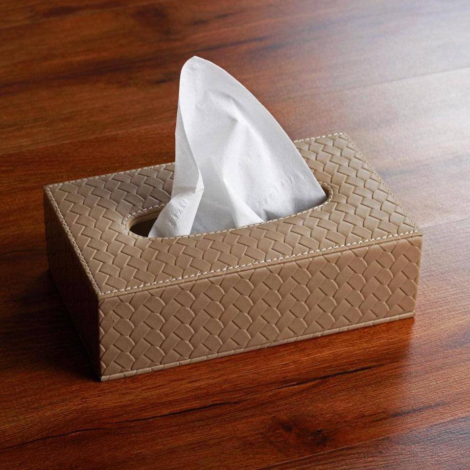 Three Sixty Entwine Tissue Box - Beige