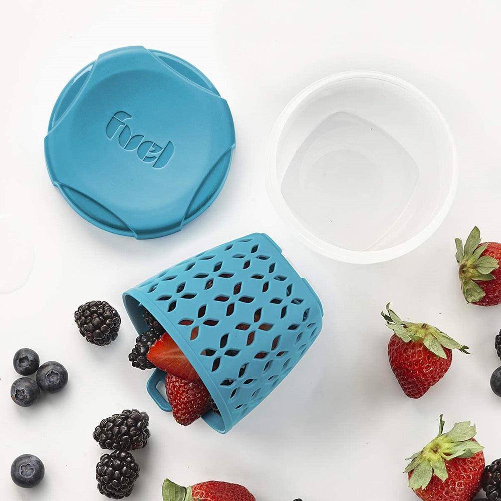 Trudeau Fuel On the Go Fruit Pot - Tropical Blue