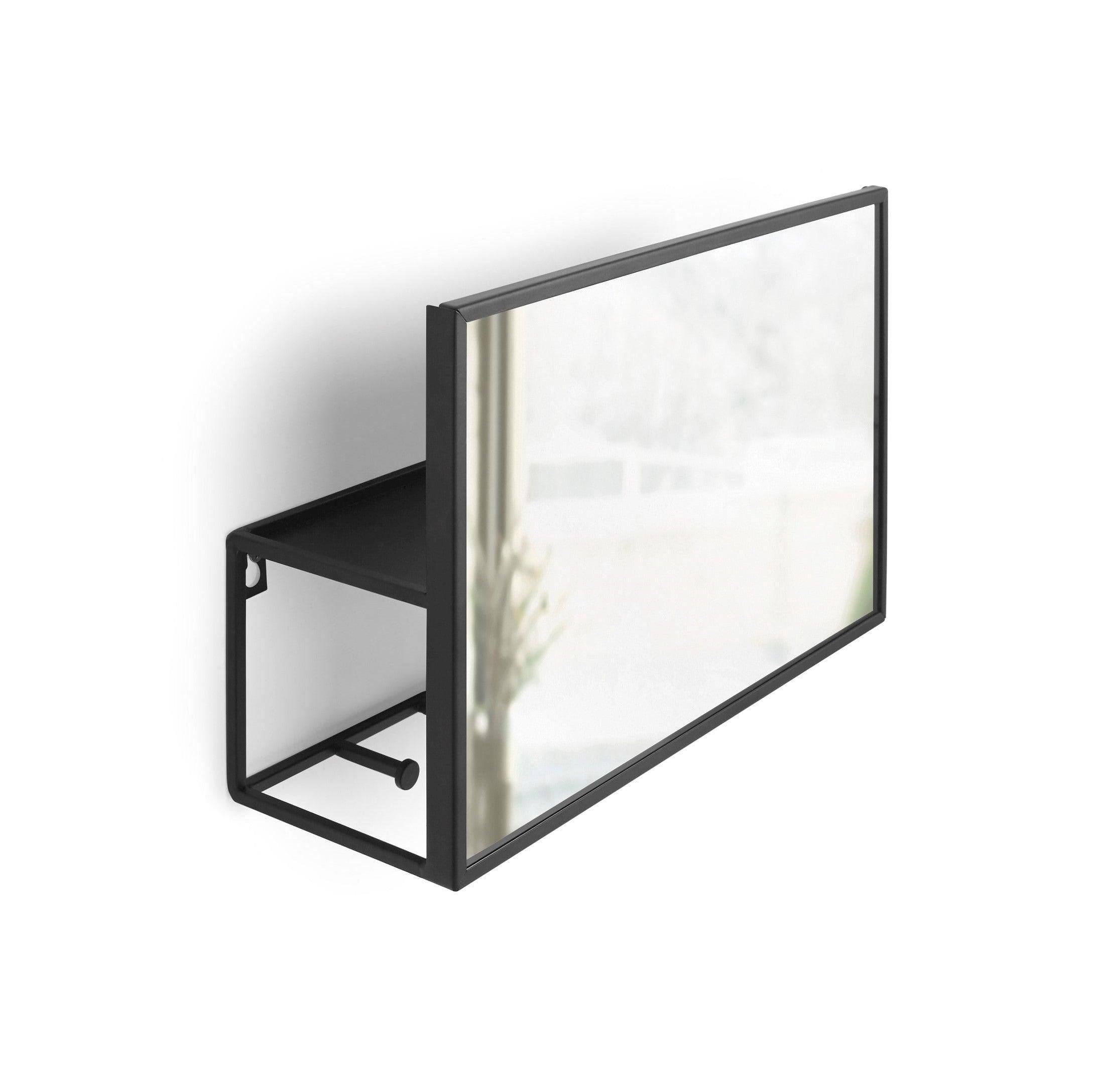 Umbra Cubiko Mirror and Organiser - Black