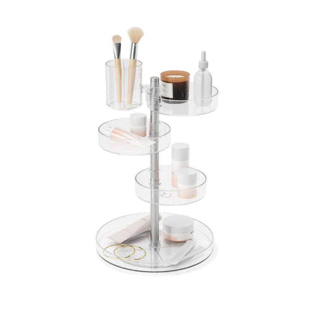 Umbra Pirouette Cosmetics Organiser - Clear Nickel