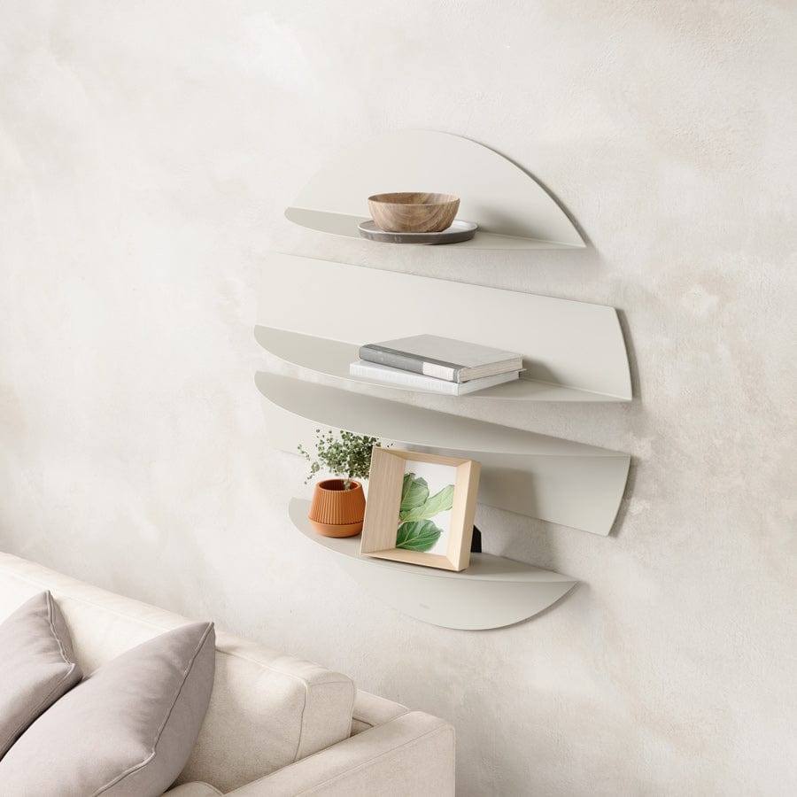 Umbra Solis Metal Floating Wall Shelves - Stone