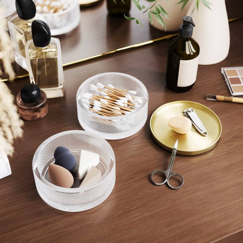 Umbra Tesora Storage Box - Glass Brass