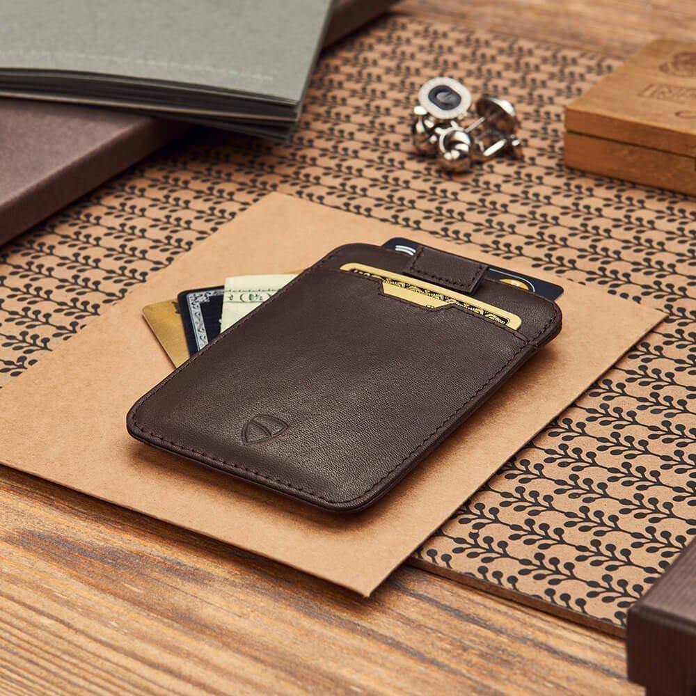 Vaultskin London Chelsea Sleeve Wallet - Brown RFID