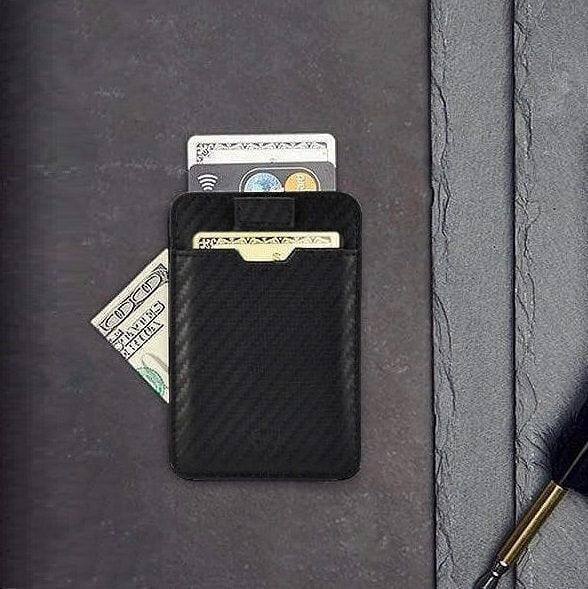 Vaultskin London Chelsea Sleeve Wallet - Carbon Black RFID