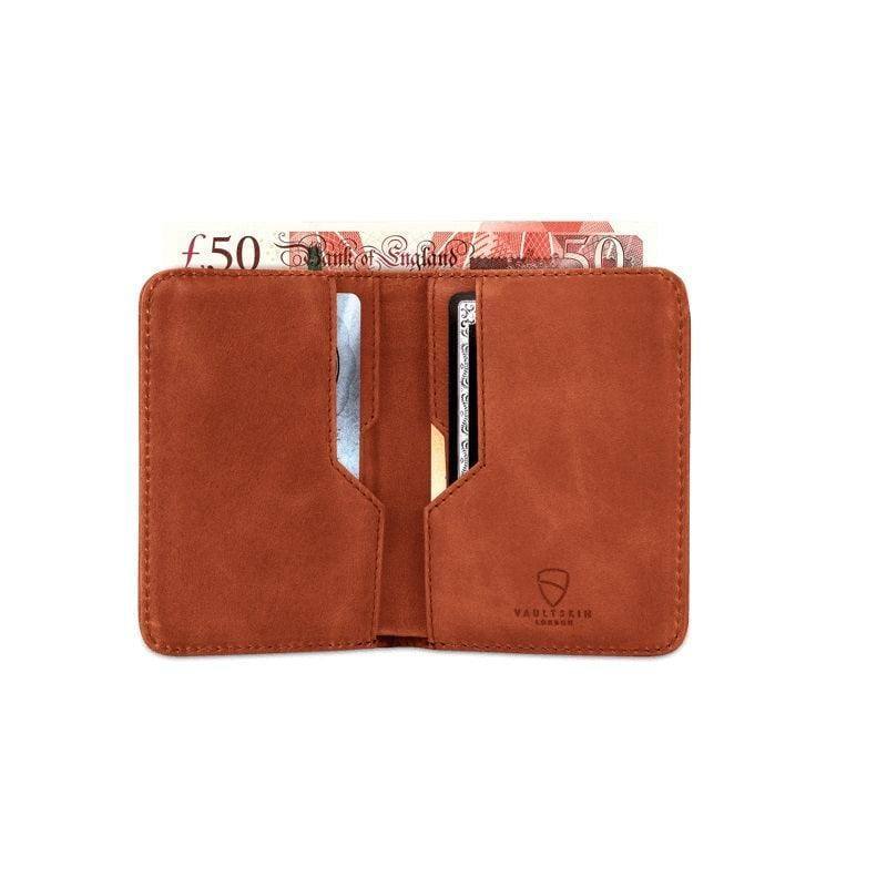 Vaultskin London City Bifold Wallet - Cognac RFID