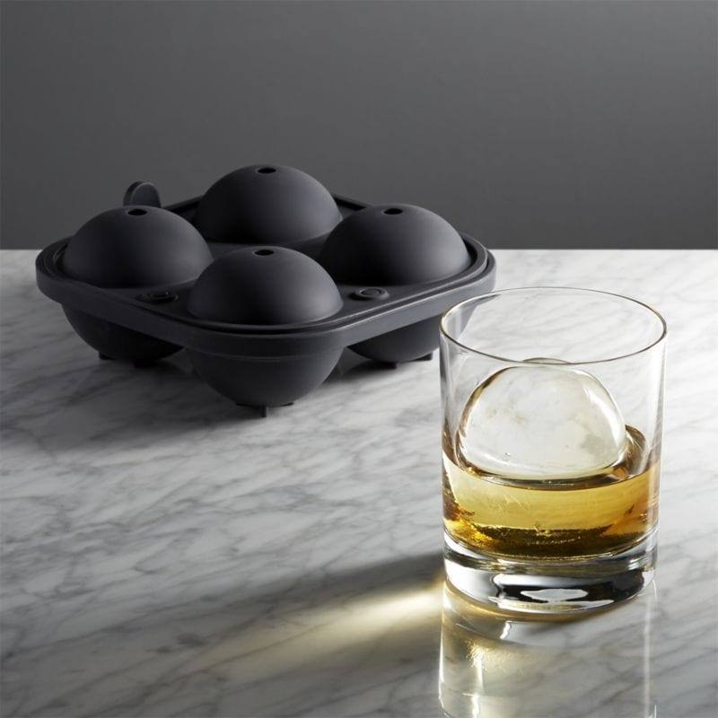 W&P Design Peak Sphere Ice Tray - Charcoal